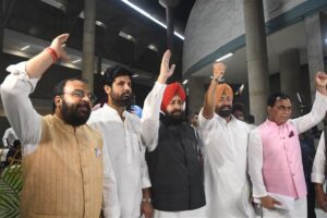 A spirited fight is waged by Congress MLAs in Punjab Assembly against a 'illegal' motion