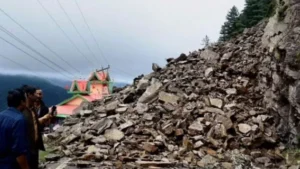 Heavy rainfall in Sirmaur, Himachal Pradesh, triggered a landslide that killed seven