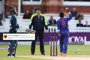 In the wake of Deepti Sharma's controversy-inducing run out, Virender Sehwag trolled England; his post went viral